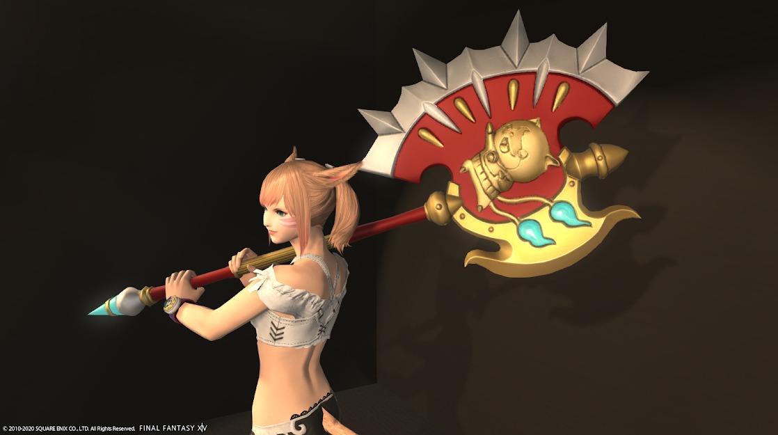 Ff14 妖怪ウォッチコラボ 百斬斧 赤猫 戦士武器 Ff14ブログりおの桜庵