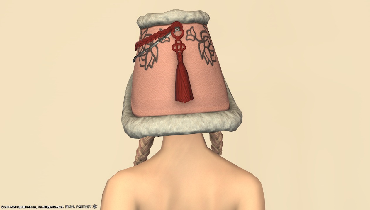 東方美姫衣装セット頭ローズピンク背面